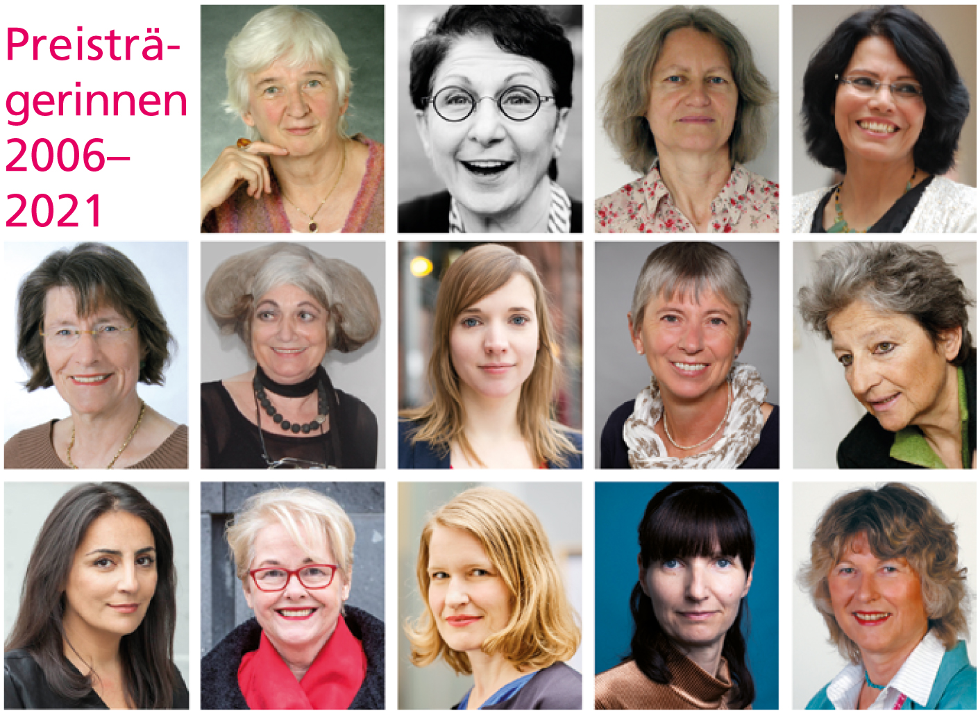 Preisträgerinnen der Stiftung Aufmüpfige Frauen von 2006 bis 2021