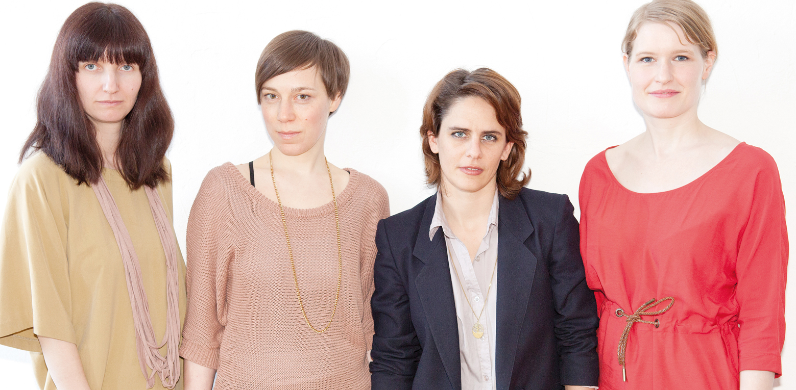Gründungsteam des Missy Magazine . v.l.n.r.: Sonja Eismann, Chris Köver, und Margarete Tsomou, Stefanie Lohaus. Foto Franziska Sinn 